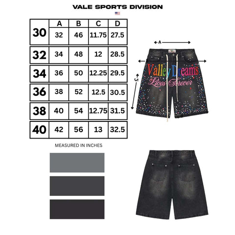 Vale Forever Ice Cream Denim Shorts Black