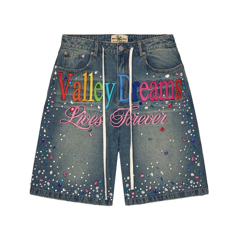 Vale Forever Ice Cream Denim Shorts Blue