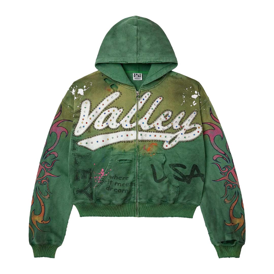Vale Forever Inferno Zip Up Hoodie 'Green'