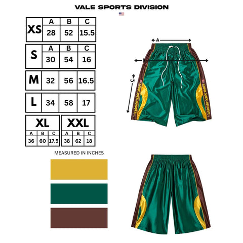 Vale Forever Iverson Basketball Shorts Green