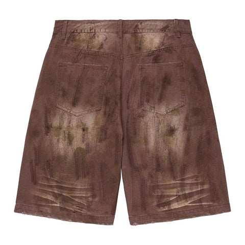 Vale Forever M&M Denim Shorts 'Dirt Brown'