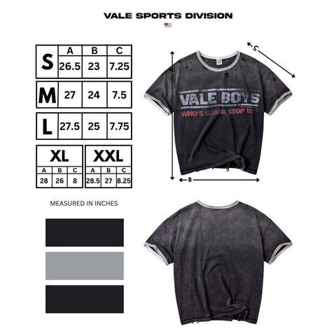 Vale Forever Oreo Ringer Tee Faded Black Grey
