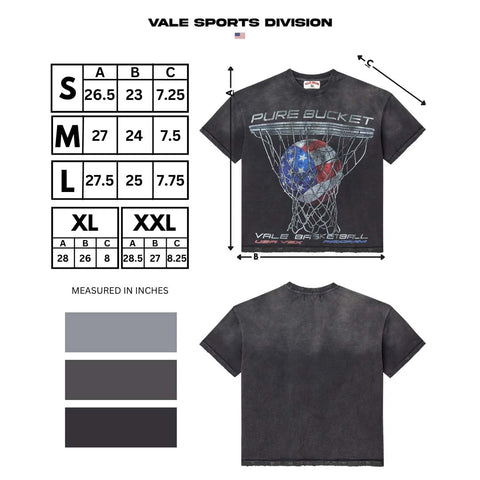 Vale Forever Pure Bucket Faded Black Tee