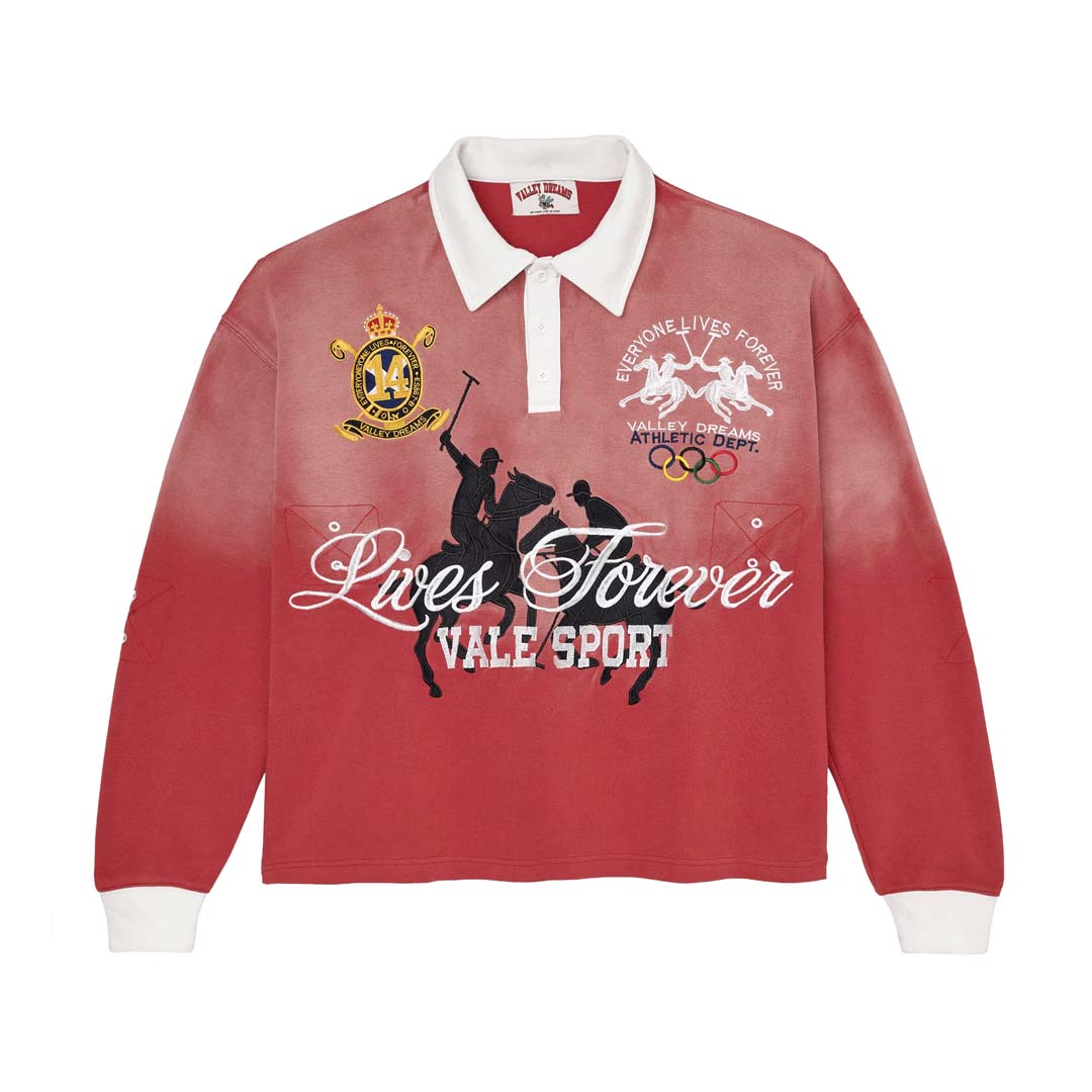 Vale Forever Rockefeller Long Sleeve Rugby Red