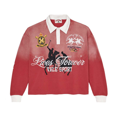 Vale Forever Rockefeller Long Sleeve Rugby Red