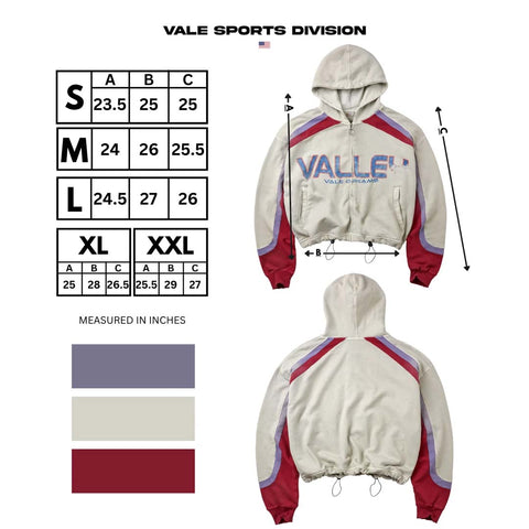 Vale Forever Rocket Zip Up Hoodie Grey Blue Red