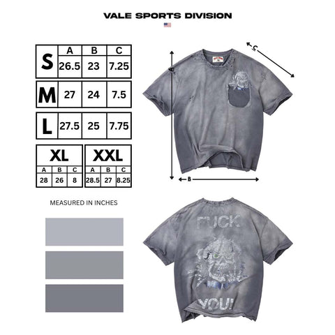 Vale Forever Skullie Faded Grey Tee&nbsp;