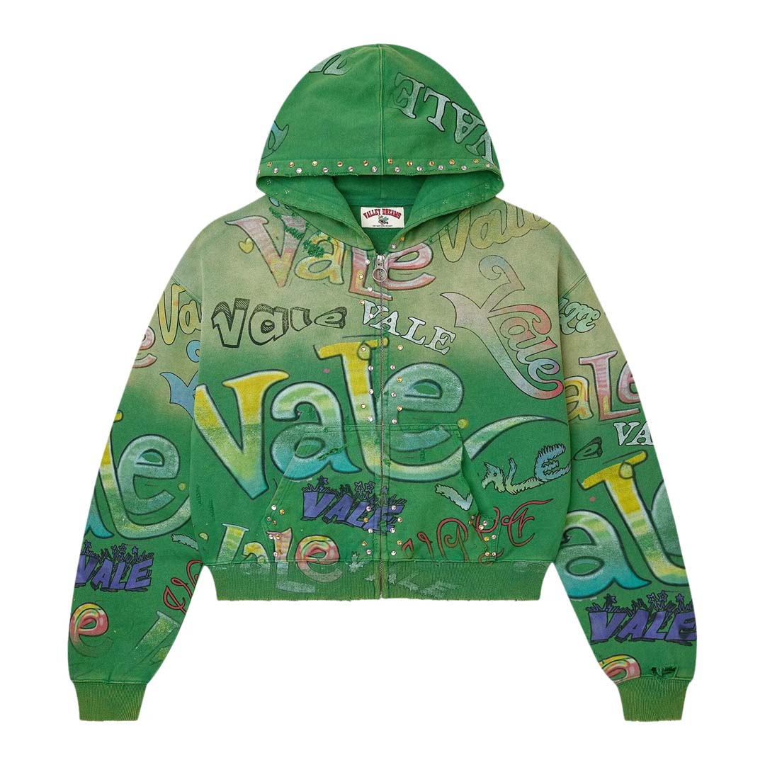 Vale Forever Spearmint Zip Up Hoodie Green