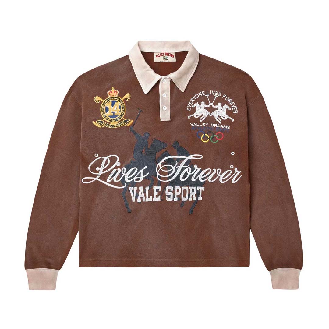 Vale Forever Vanderbilt Long Sleeve Rugby Brown