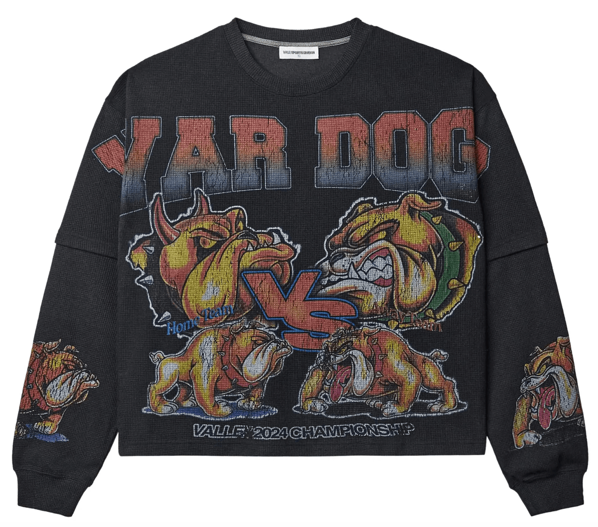 Vale Forever War Dog Thermal Tee 'Black/Multicolor'