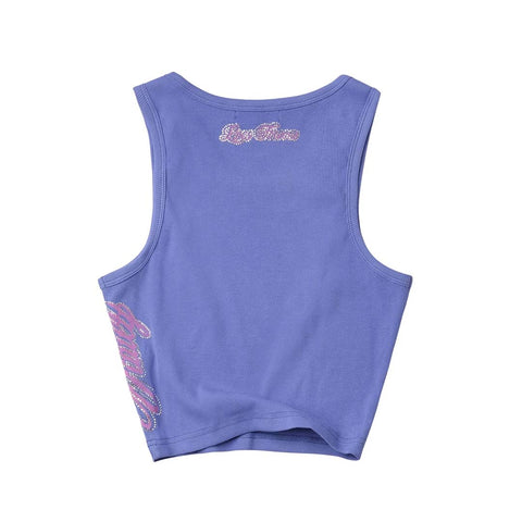 Vale Women's Bling Tank Top Blue Pink